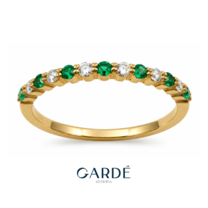 Anillo Esmeraldas y Diamantes