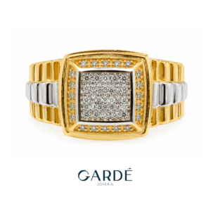 Anillo Cuadrado Oro Blanco