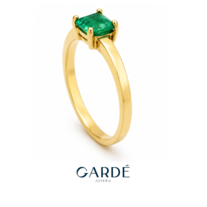 Anillo Esmeralda Cuadrada