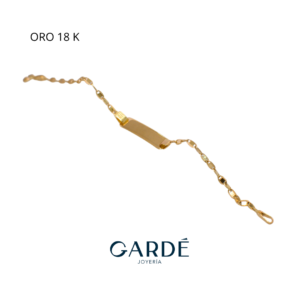 Pulsera en Oro 18k eslabón tallado