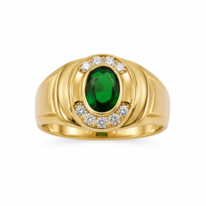 Anillo Hombre Piedra Verde