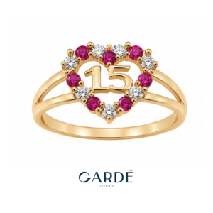 Anillo Corazón Fucsia XV
