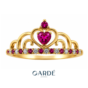 Anillo Corona Fucsia