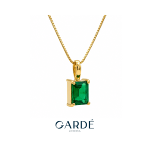 Cadena & Dije Esmeralda Rectangular