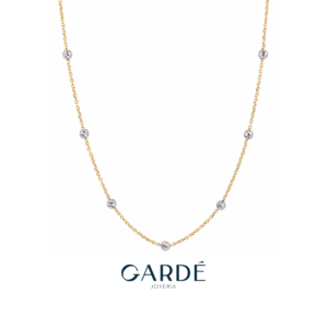 Cadena Balines Oro Blanco