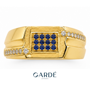 Anillo Piedras Azules